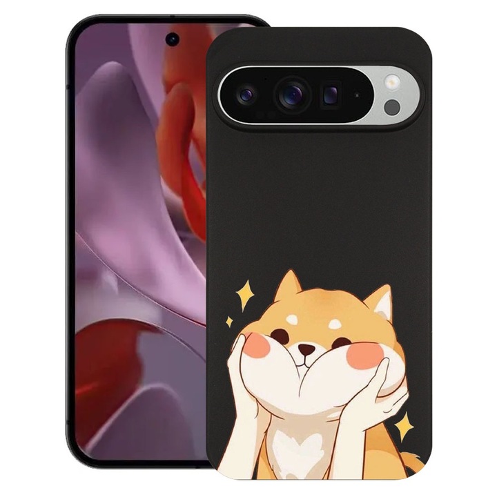 BestCase® Husa pentru Google Pixel 9 Pro XL, Emoji - Sweet Cat, Slim Silicon 0.8MM, Antisoc, Protectie camera si ecran, 1926334 B 596