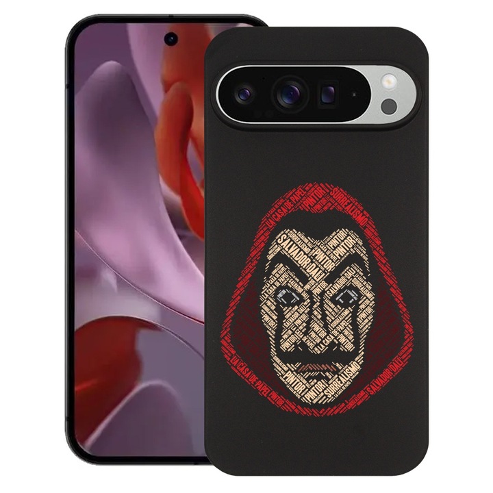 BestCase® Husa pentru Google Pixel 9 Pro XL, Calligraphy Money Heist, Slim Silicon 0.8MM, Antisoc, Protectie camera si ecran, 1926334 B 1534