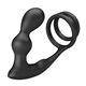 Inel penis cu dop anal si telecomanda Pretty Love Marshall, 12 vibratii, silicon moale, 9.5 cm inserabil, USB + baterie AAA