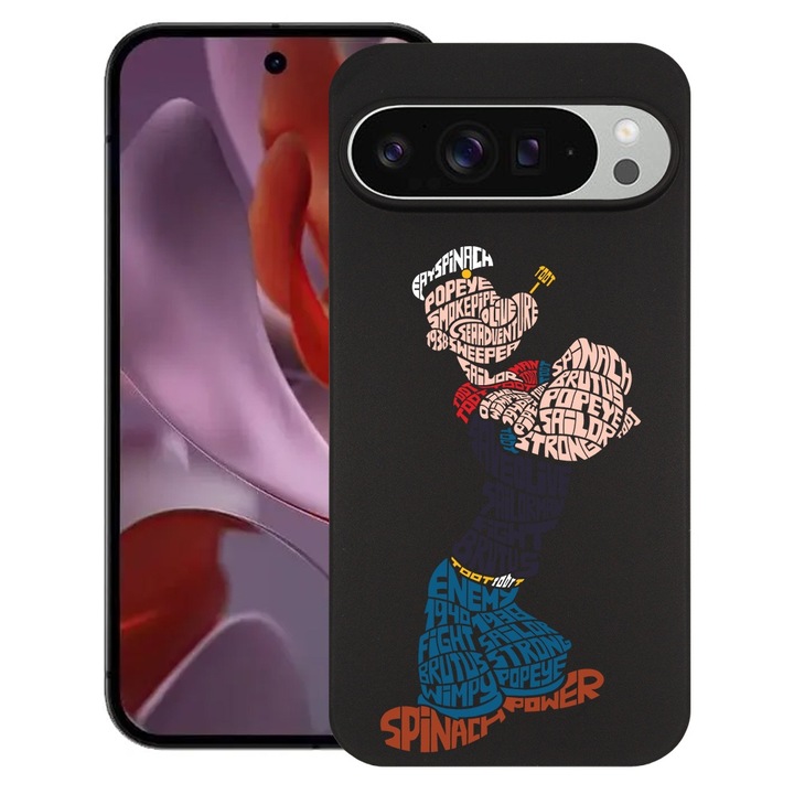 BestCase® Husa pentru Google Pixel 9 Pro XL, Calligraphy Popey, Slim Silicon 0.8MM, Antisoc, Protectie camera si ecran, 1926334 B 1527