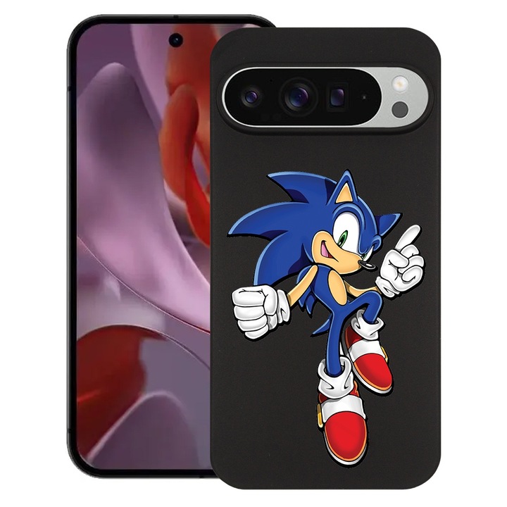 BestCase® Husa pentru Google Pixel 9 Pro XL, Sonic Boom, Slim Silicon 0.8MM, Antisoc, Protectie camera si ecran, 1926334 B 1614