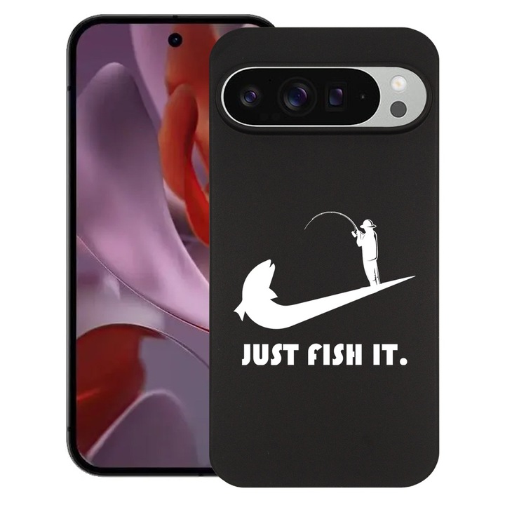 BestCase® Husa pentru Google Pixel 9 Pro XL, Just Fish It, Slim Silicon 0.8MM, Antisoc, Protectie camera si ecran, 1926334 B 1623
