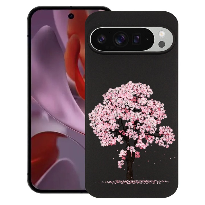 BestCase® Husa pentru Google Pixel 9 Pro XL, Cherry Blossom Trees, Slim Silicon 0.8MM, Antisoc, Protectie camera si ecran, 1926334 B 1833