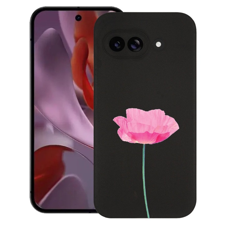 BestCase® Husa pentru Google Pixel 9a, Rose - Pastel Pink, Slim Silicon 0.8MM, Antisoc, Protectie camera si ecran, 1926335 B 693