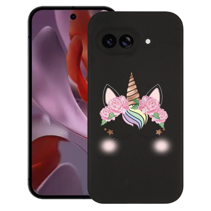 BestCase® Husa pentru Google Pixel 9a, Unicorn, Slim Silicon 0.8MM, Antisoc, Protectie camera si ecran, 1926335 B 525