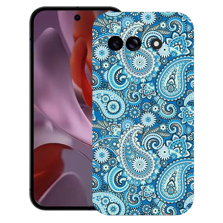 BestCase® Husa pentru Google Pixel 9a, Blue Non-figurative, Slim Silicon 0.8MM, Antisoc, Protectie camera si ecran, 1926335 B 1438