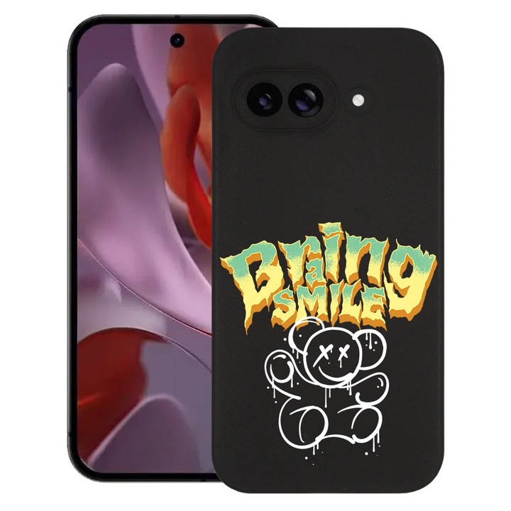 BestCase® Husa pentru Google Pixel 9a, Teddy Bear Braing Smile, Slim Silicon 0.8MM, Antisoc, Protectie camera si ecran, 1926335 B 1557