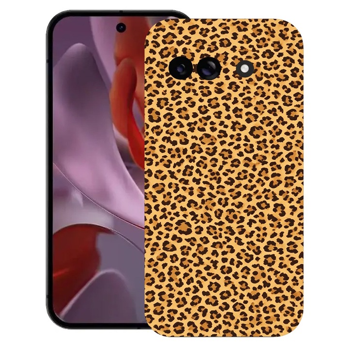 BestCase® Husa pentru Google Pixel 9a, Leopard pattern, Slim Silicon 0.8MM, Antisoc, Protectie camera si ecran, 1926335 B 1445