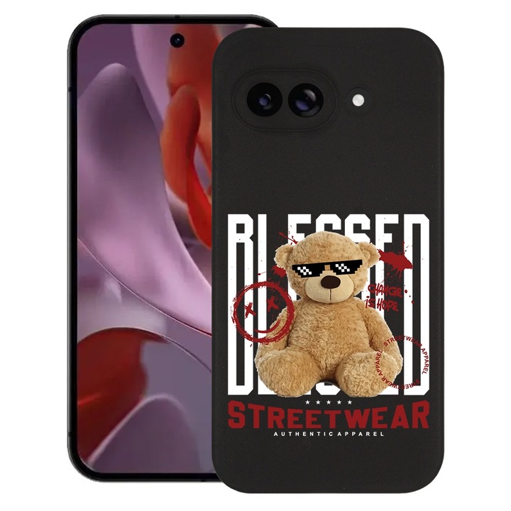 BestCase® Husa pentru Google Pixel 9a, Teddy Bear Blessed, Slim Silicon 0.8MM, Antisoc, Protectie camera si ecran, 1926335 B 1553