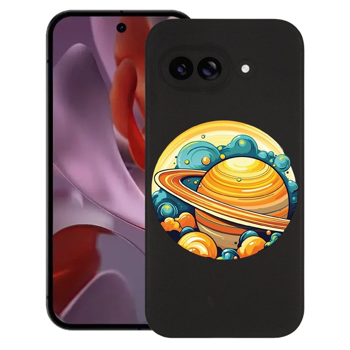 BestCase® Husa pentru Google Pixel 9a, Planet - Saturn, Slim Silicon 0.8MM, Antisoc, Protectie camera si ecran, 1926335 B 1579
