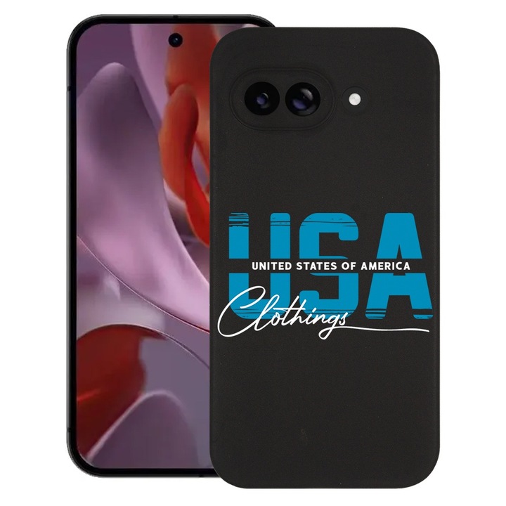 BestCase® Husa pentru Google Pixel 9a, USA, Slim Silicon 0.8MM, Antisoc, Protectie camera si ecran, 1926335 B 1588