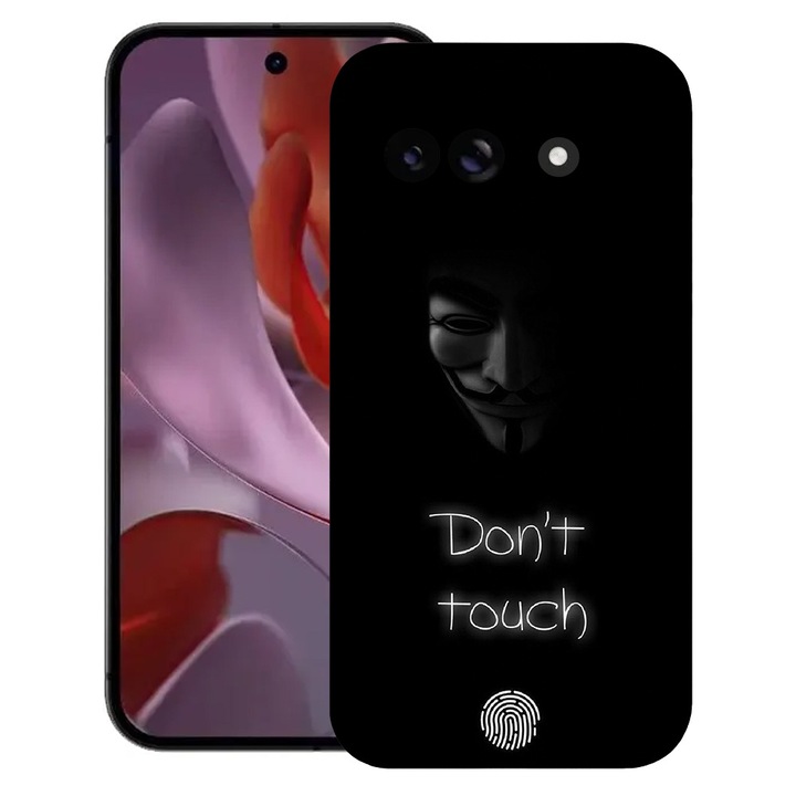 BestCase® Husa pentru Google Pixel 9a, Don’t Touch My Phone, Slim Silicon 0.8MM, Antisoc, Protectie camera si ecran, 1926335 B 1167