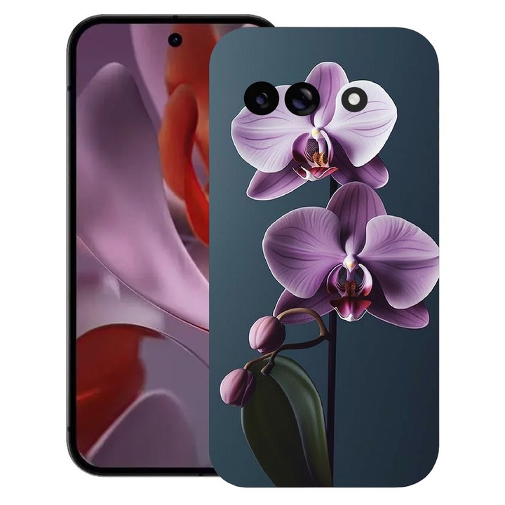 BestCase® Husa pentru Google Pixel 9a, Mov Orchid, Slim Silicon 0.8MM, Antisoc, Protectie camera si ecran, 1926335 B 1404