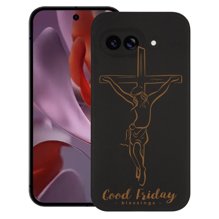 BestCase® Husa pentru Google Pixel 9a, Good Friday Blessing, Slim Silicon 0.8MM, Antisoc, Protectie camera si ecran, 1926335 B 1787