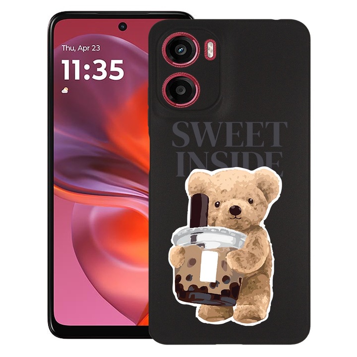 BestCase® Husa pentru Motorola Moto G05, Teddy Bear Sweet Inside, Slim Silicon 0.8MM, Antisoc, Protectie camera si ecran, 1926336 B 1461