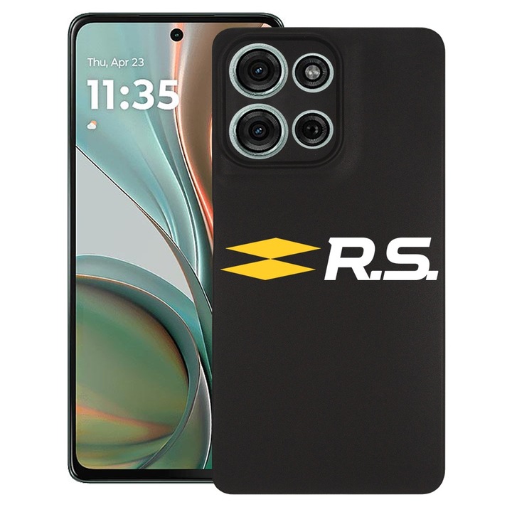 Силиконов калъф BestCase за Motorola Moto G75, Renault RS, Slim SIlicon 0.8MM, Camera Protection, Black, 1926338 B 1719