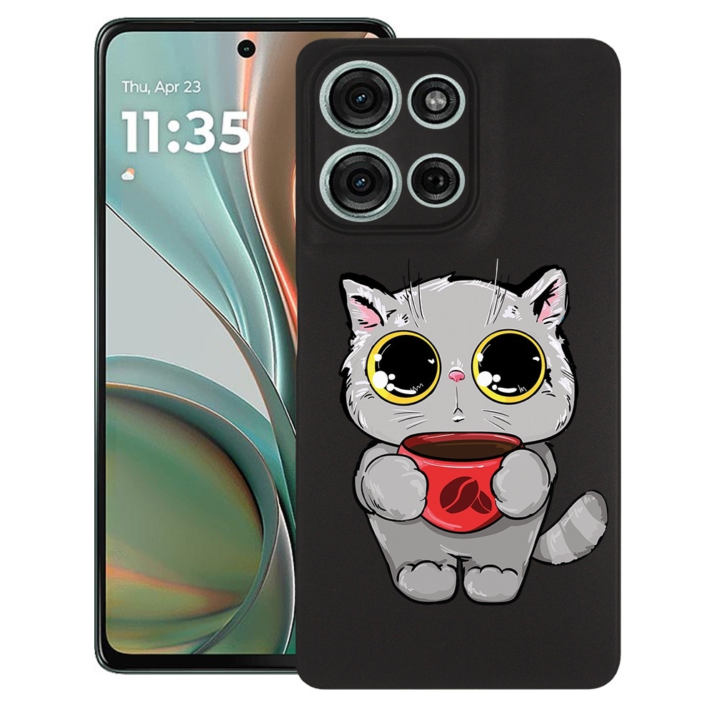BestCase® Husa pentru Motorola Moto G15, Sweet Cat, Slim Silicon 0.8MM, Antisoc, Protectie camera si ecran, 1926337 B 1794