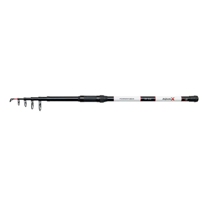 Canoe de pescuit Dam Aqua-X Tele Surf 3.90m 100-250g 6 sectiuni, culoare neagra