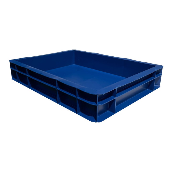 Cutie depozitare Q-BOX, 400x300x70mm, albastra, capacitate 5,7l