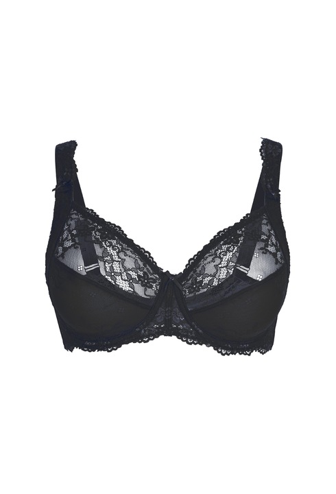 LingaDore, Sutien de dantela cu acoperire completa Daily, Negru, 85G