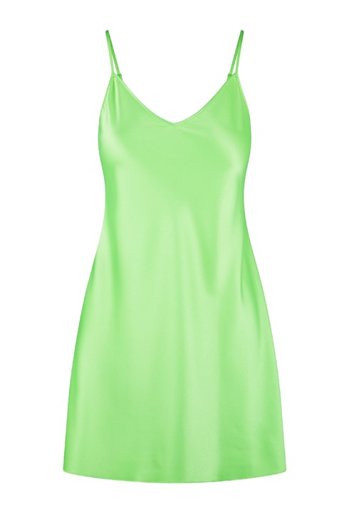 LingaDore, Neglijeu de satin cu bretele ajustabile, Verde lime