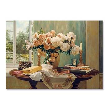 Tablou Canvas - Bujori, 60 x 80 cm Tablou Canvas - Bujori, 60 x 80 cm