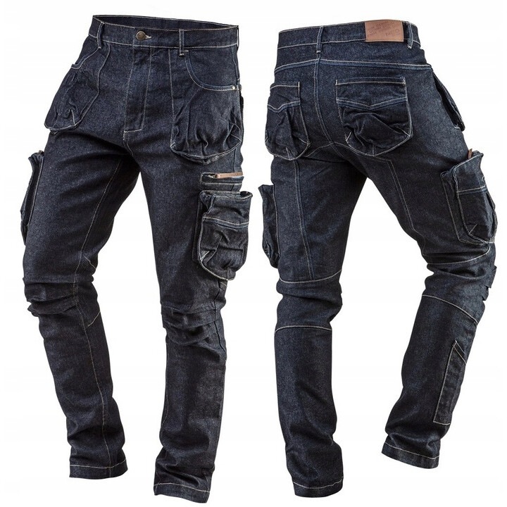 Pantaloni de lucru NEO, cu 5 buzunare, elastan, albastru, XL