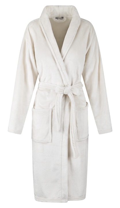 LingaDore, Halat de baie cu buzunare, Alb murdar, S-M