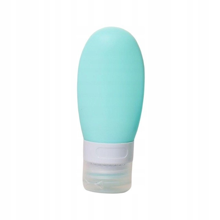 Recipient Portabil din Silicon Elegant de Voiaj, Sticla de Calatorie, Potrivita pentru Lotiune, Sampon si Alte Lichide, Anti-scurgere, cu Posibilitate de Reumplere, Capacitate 90mL, Verde
