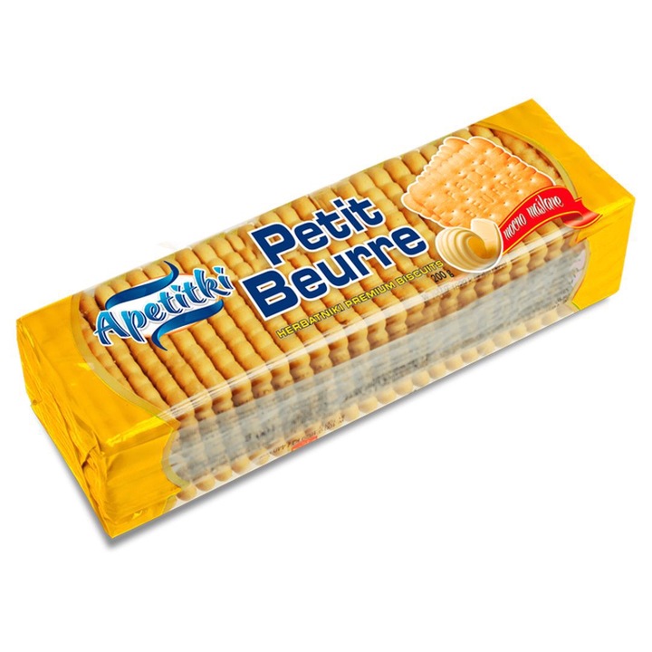 Biscuiti Petit Beurre EUROBRAND, cu unt, 200 g