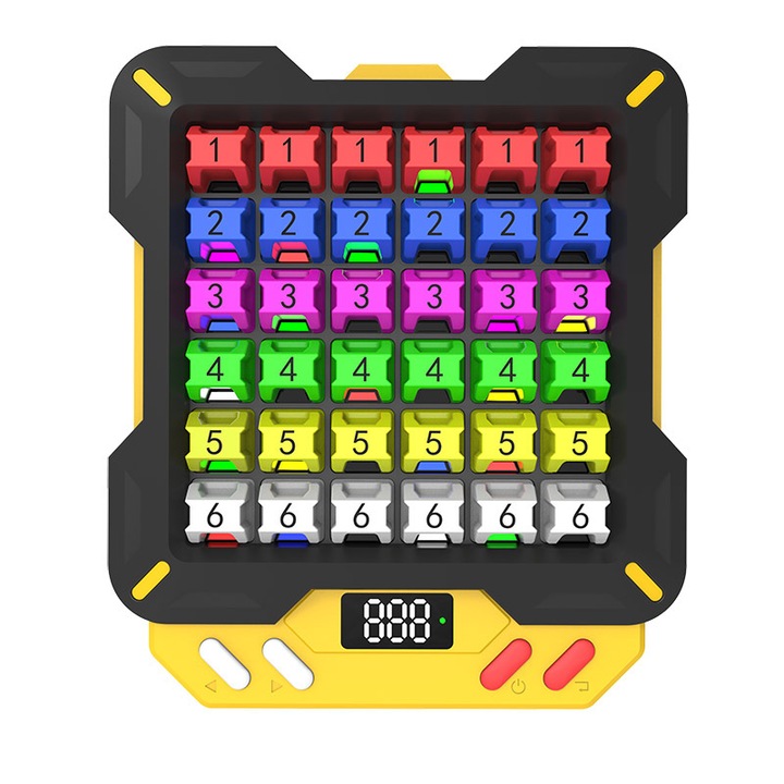 Jocuri de masa pentru copii, jucarii sudoku, efect de lumina in sapte culori, sincronizare inteligenta, 13000 + tipuri de intrebari, dezvolta inteligenta, exercita capacitatea de gandire logica, reincarcabila, galben lamaie
