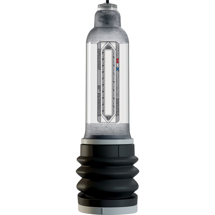 Помпа за пенис Bathmate Hydromax X40, прозрачна, за мъже с пенис 19 см или повече, подобрена система за изпомпване