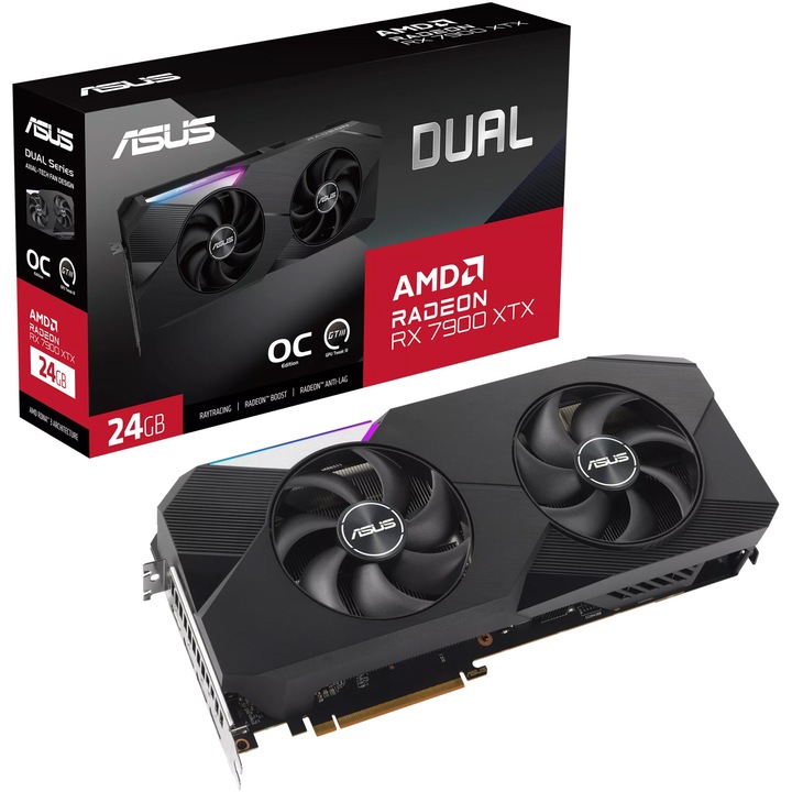 Видео карта ASUS Radeon™ RX 7900 XTX DUAL OC, 24GB GDDR6, 384-bit