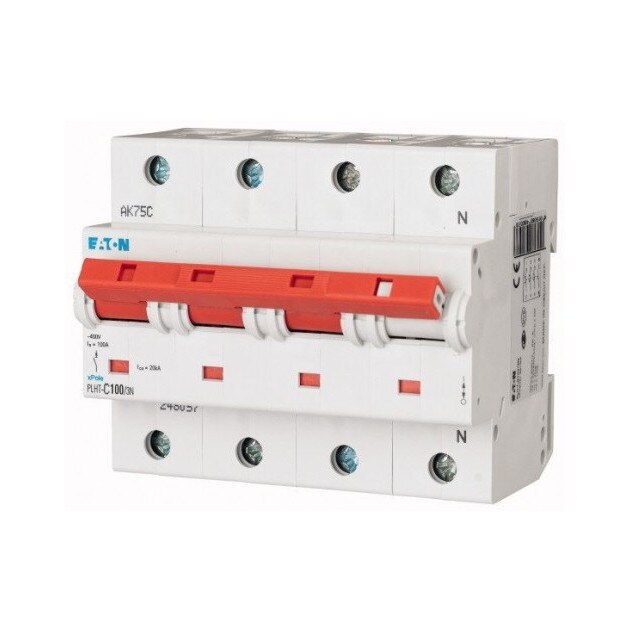 Siguranta automata Eaton PLHT 3P+N curba C 100A 4,5kA