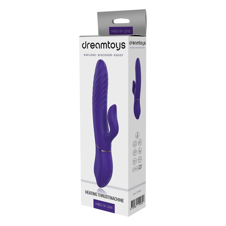 Tonga Vibes of Love duó vibrátor, Dreamtoys, 9 vibrációs ritmus, 9 tolóerő, vízálló, újratölthető