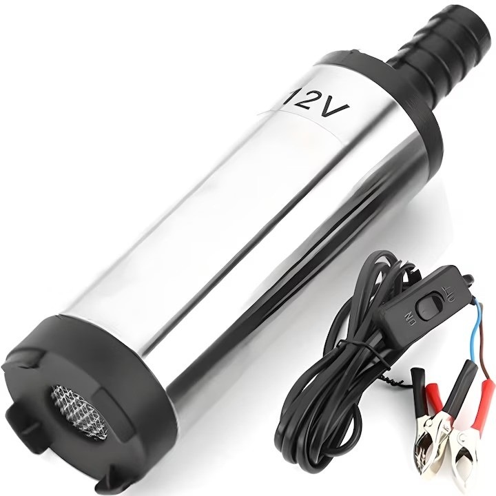 Pompa de transfer motorina, ExCars, 12V, 60W, debit de 35 litri pe minut, compacta si usor de transportat