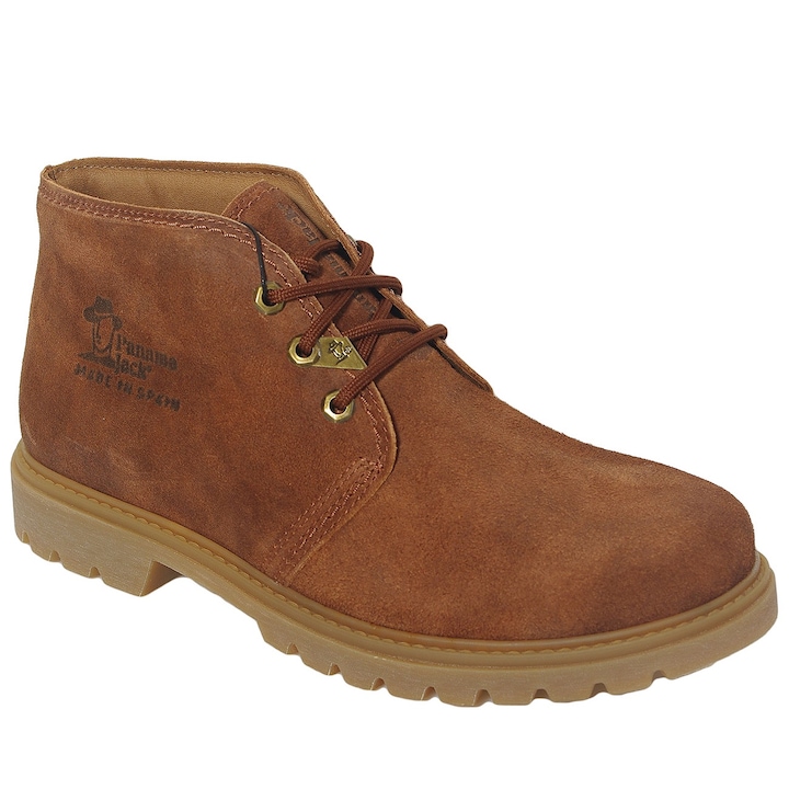 Ghete barbati Panama Jack, Bota Panama C72, rezistente la apa, maro bronz, piele naturala