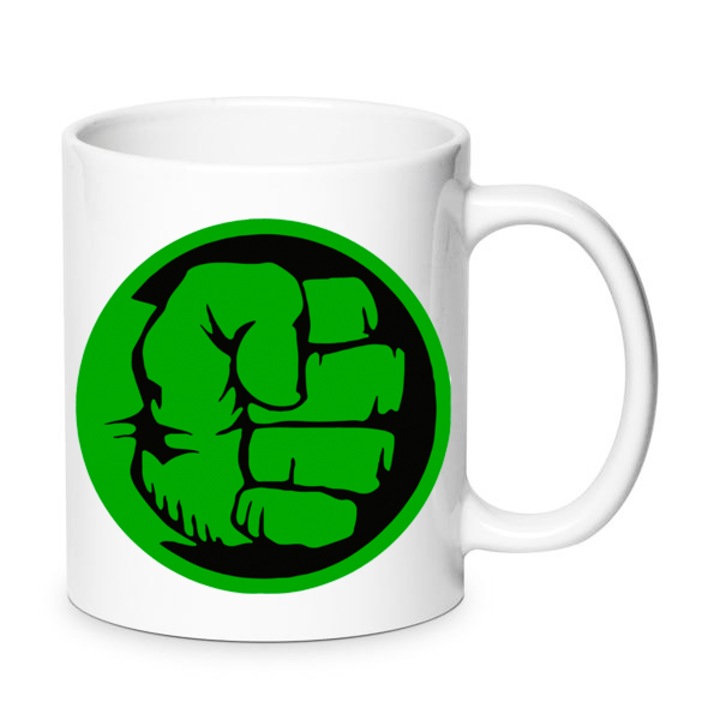 Cana ceramica Hulk Avengers 330ml, design vibrant, utilizare zilnica