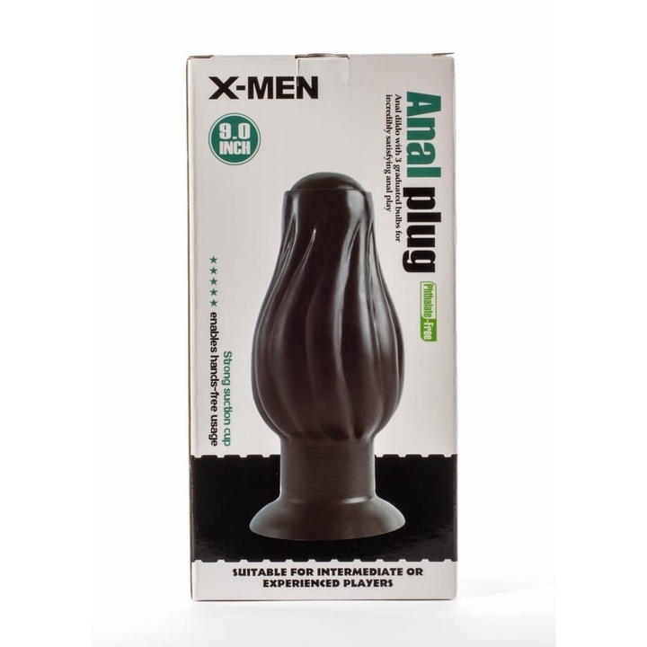 Dop anal X-Men 7 "5" Plug anal negru