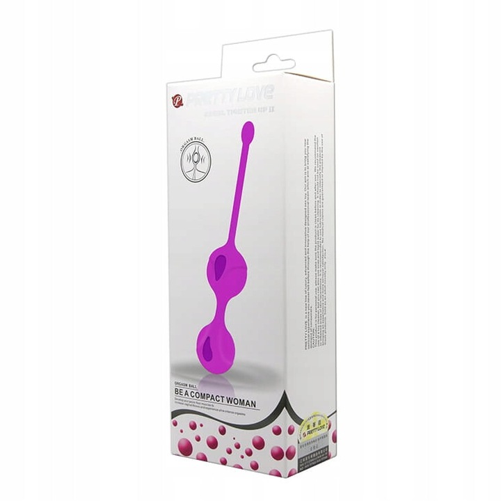 Hüvelygolyók, Pretty Love, Szilikon, 1 x Kegel Balls, Női, Átmérő 3,2 cm, Hossz 16 cm, Lila