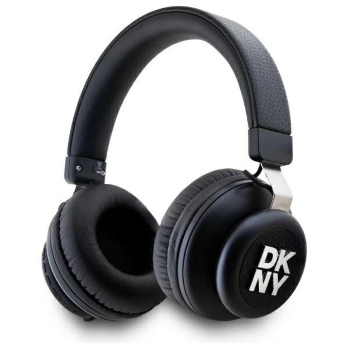 Casti Wireless DKNY Metal Logo Bluetooth, negre, design ergonomic, autonomie 20 ore
