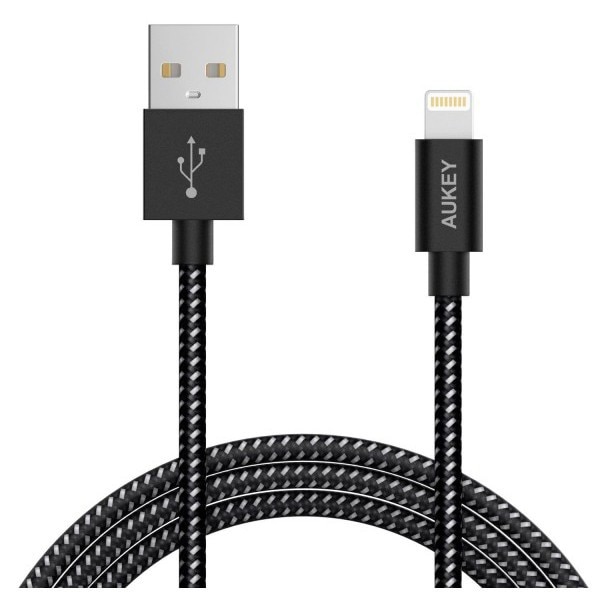 Cablu de date/incarcare Aukey CB-D16, pentru Apple, lungime 1.2 m, negru