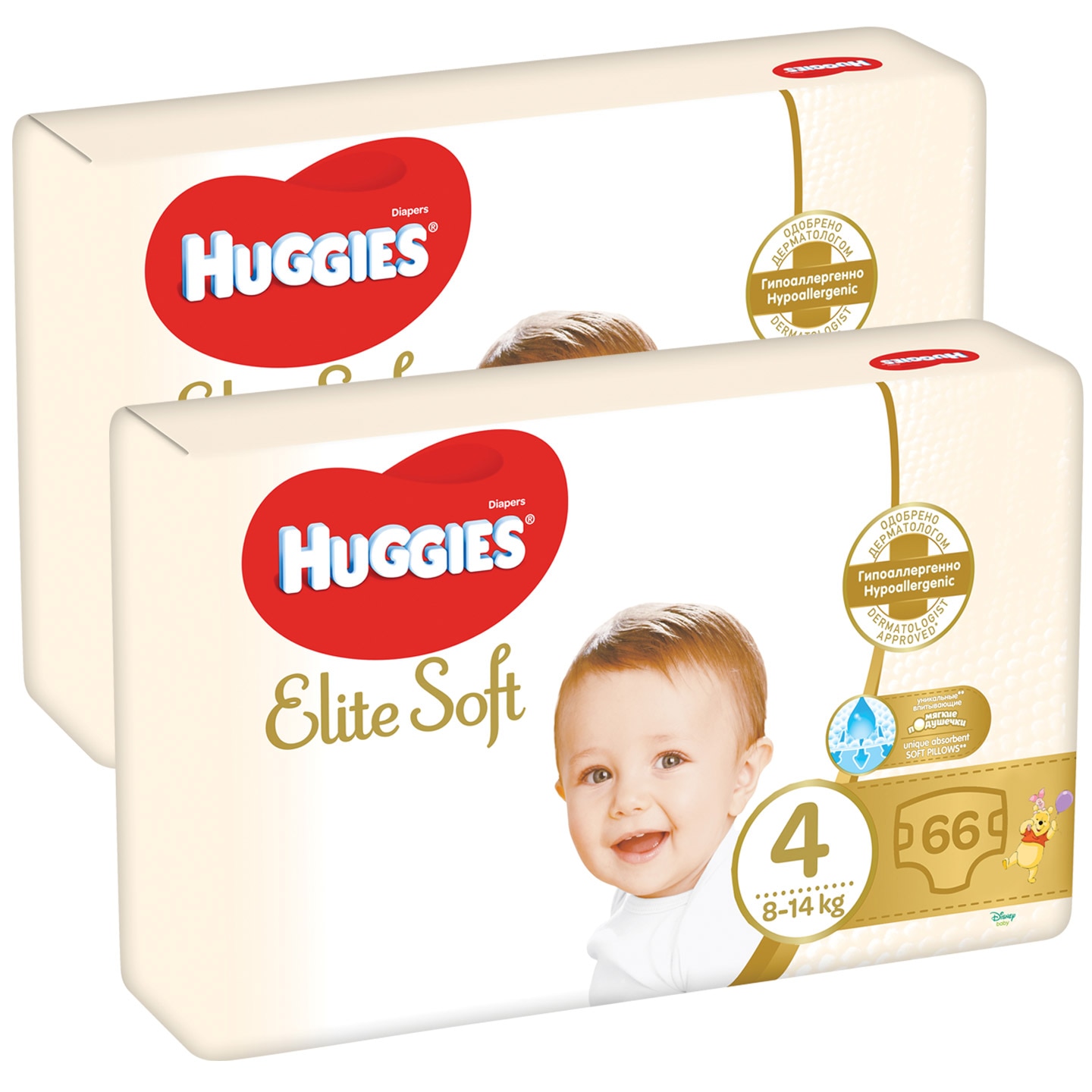 HUGGIES, Elite Soft , pieluchy 4, 8-14 kg, 33 szt.