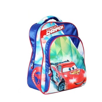 Ghiozdan Cars cu Fulger McQueen, 2 compartimente, albastru-verde, 38 cm Ghiozdan Cars cu Fulger McQueen, 2 compartimente, albastru-verde, 38 cm