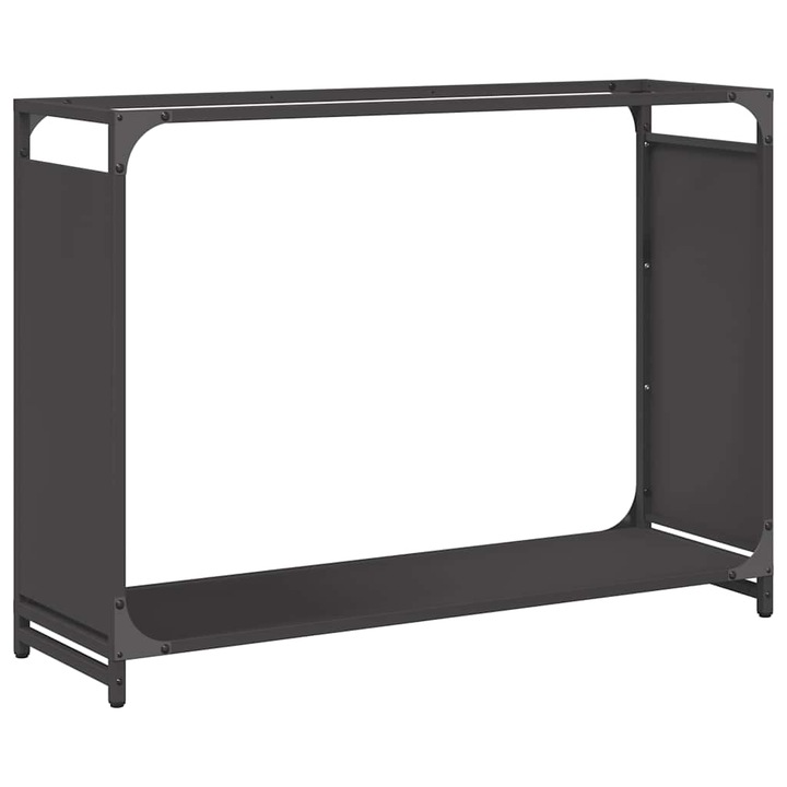 Suport pentru lemne de foc vidaXL, negru, Otel laminat la rece, 5.95 Kg 864203
