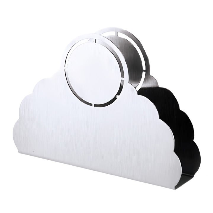 Вертикална поставка за салфетки, Enforose, инокс, матиран финиш, златиста, 1 бр