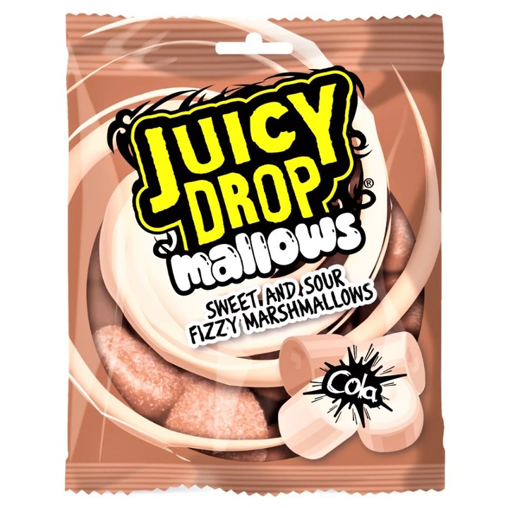 Bazooka Juicy Drops Mallows Cola 100 g, Marshmallow