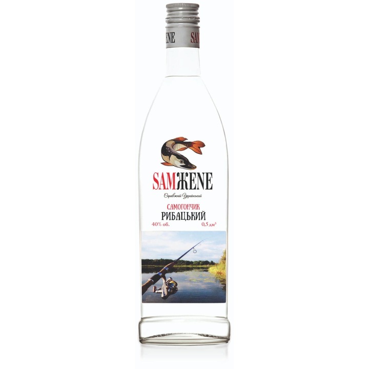 Самогон, Club Vodka Сам-Жене Рибарски, 40%, 0.5 л, Липа и Мента