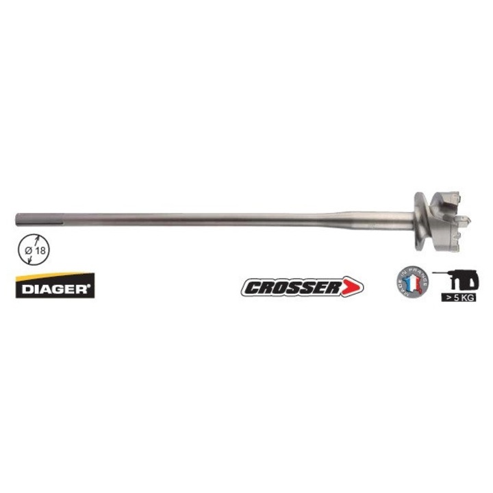 Burghie SDS-max de strapungere pentru beton DIM: 65,0 Lactiva= 780 Ltot= 990 Diager