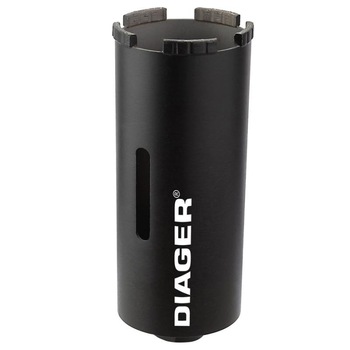 Carota cu segmente diamantate lunga cu dim. de 65 mm pentru materiale de constructii marca Diager Carota cu segmente diamantate lunga cu dim. de 65 mm pentru materiale de constructii marca Diager